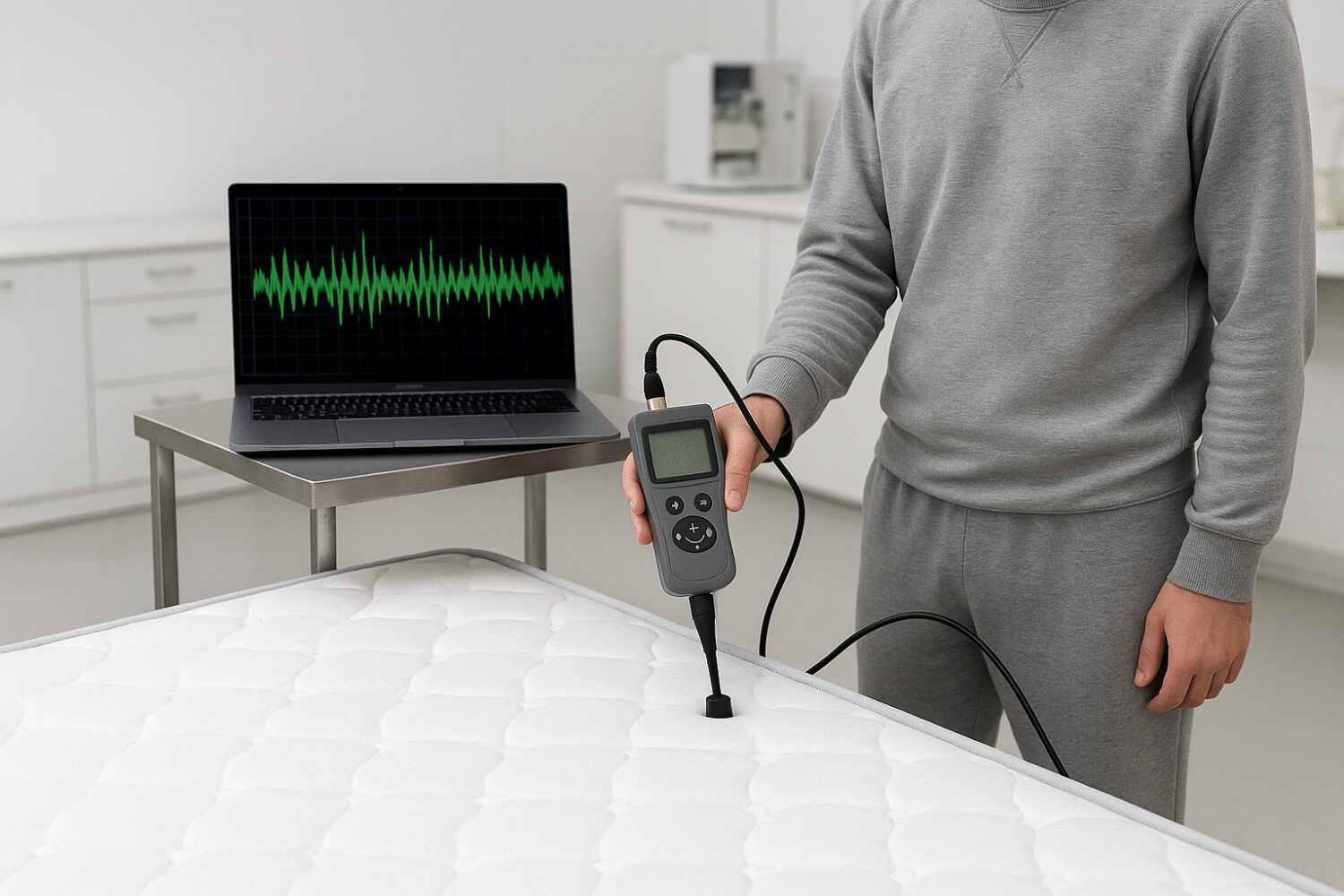 Test d'analyse des vibrations du matelas