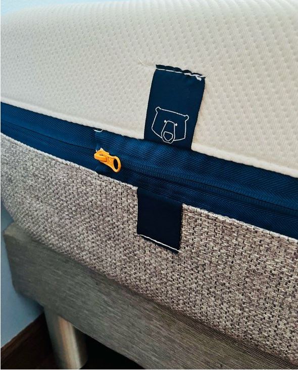 Vue de profil du matelas Hybride Tediber montrant ses 27cm d'épaisseur
