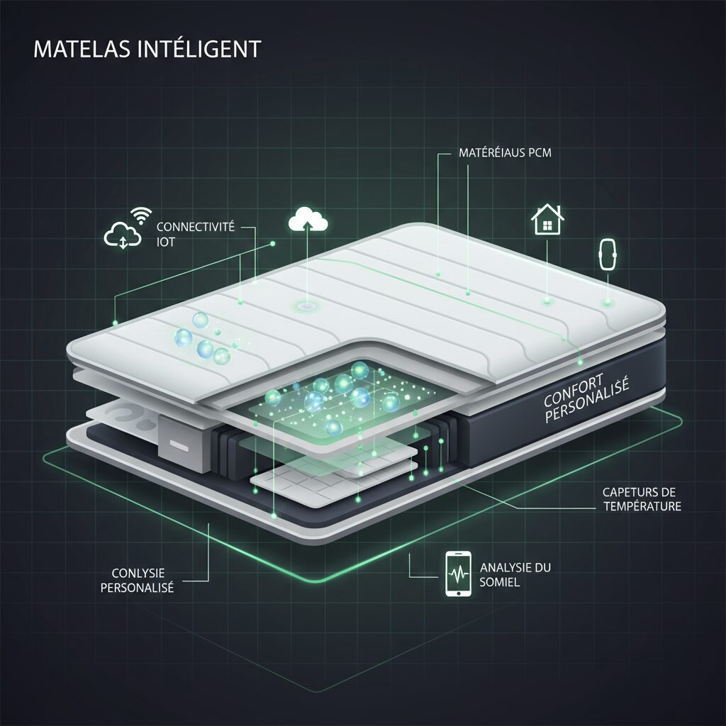 Innovations matelas 2025 - matériaux changement phase PCM