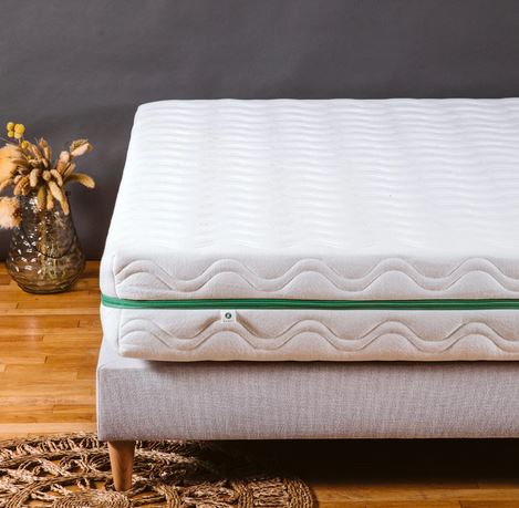 Vue d'ensemble du matelas Kadolis Aloe R dans notre laboratoire de test