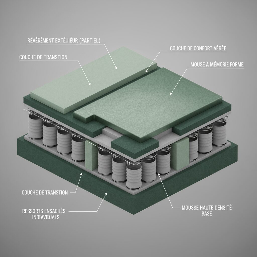 Ressorts ensachés indépendance couchage - technologie isolation