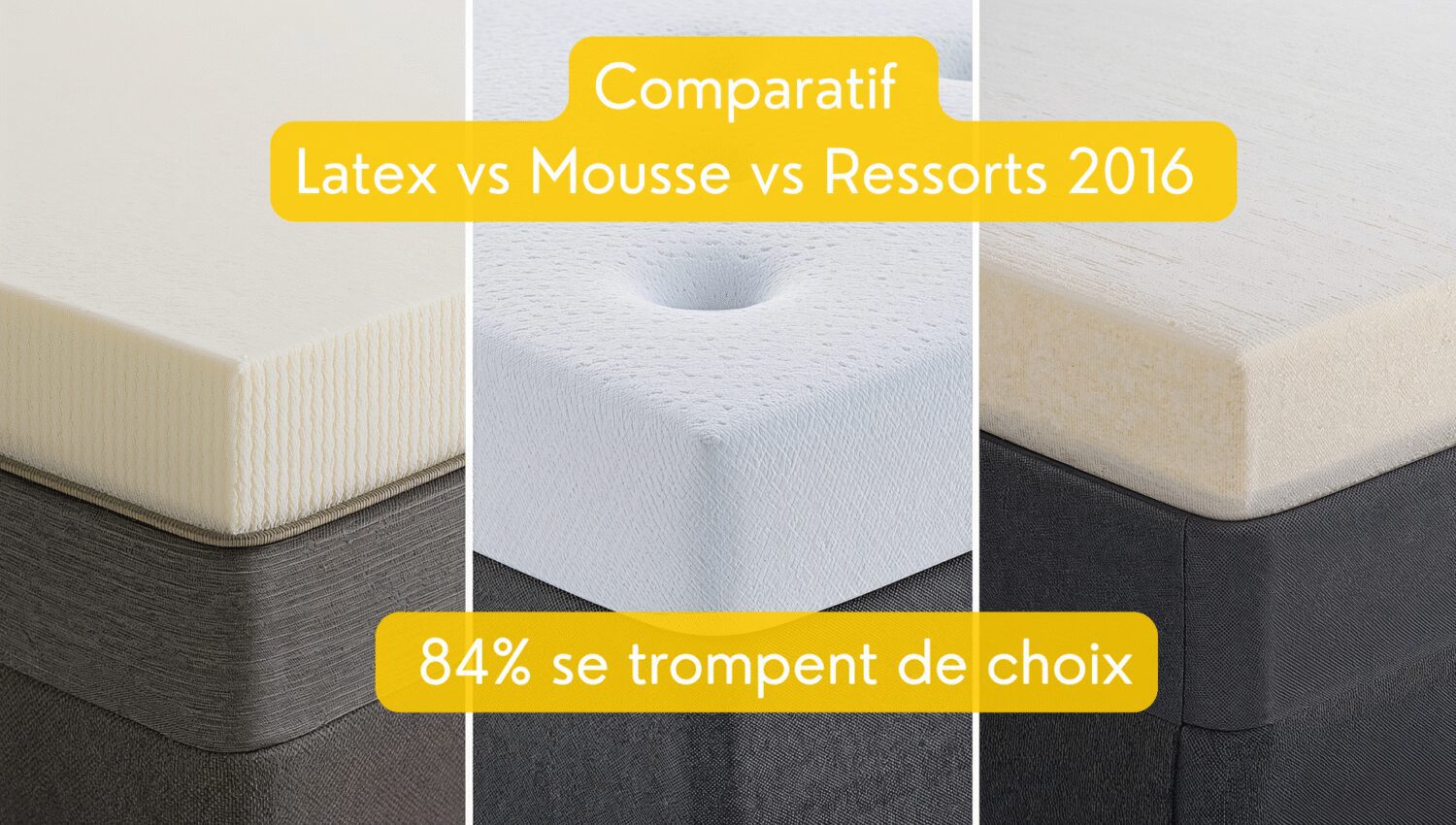 guide latex vs ressort vs mousse